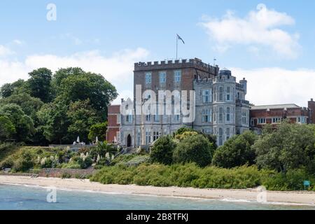 Brownsea Island, United Kingdom - June 25, 2017; Brownsea Castle, located on Brownsea Island, also known historically as Branksea Castle a Device Fort Stock Photo