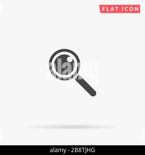 Intense Search flat vector icon. Glyph style sign. Simple hand drawn illustrations symbol for concept infographics, designs projects, UI and UX, websi Stock Vector