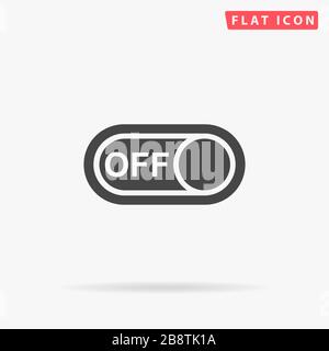Light Switch Off flat vector icon. Glyph style sign. Simple hand drawn illustrations symbol for concept infographics, designs projects, UI and UX, web Stock Vector