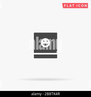 Picture flat vector icon. Glyph style sign. Simple hand drawn illustrations symbol for concept infographics, designs projects, UI and UX, website or m Stock Vector
