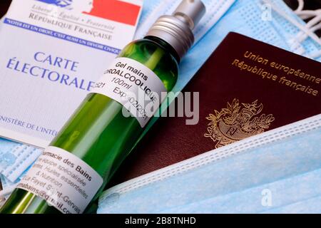 Election and coronavirus ( covid-19) Stock Photo