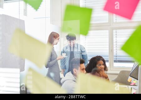 Creative team works together on web development in the office of the design agency Stock Photo