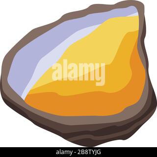 Sea shell food icon, isometric style Stock Vector