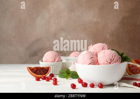 Tasty Strawberry Ice Cream Ball White Background Stock Photo by ©serezniy  212266018