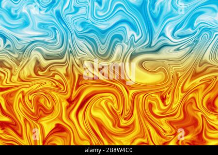 fire and ice background. Concept of heaven and hell, good and bad, hot and cold, yin and yang. Stock Photo