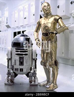 STAR WARS 1977 Lucasfilm/20th Century Fox film with Mark Hamill as Luke Skywalker Stock Photo