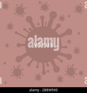 Virus. Abstract vector microbe. Computer virus, allergy bacteria, medical. Stock Vector