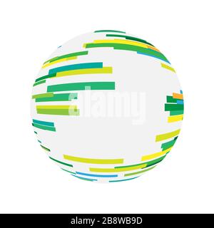 Abstract digital sphere technology vector logo design template element. Web Network Internet business Logotype concept circle icon. Stock Vector
