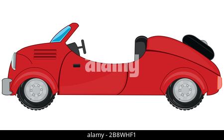 Cartoon of the car cabriolet on white background is insulated Stock Vector