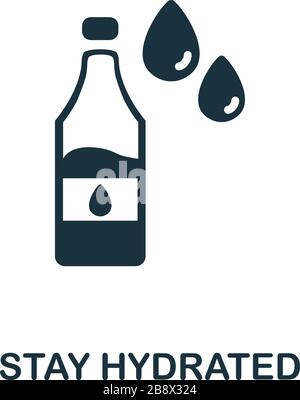 Stay Hydrated icon. Simple illustration from coronavirus collection. Creative Stay Hydrated icon for web design, templates, infographics and more Stock Vector