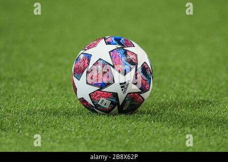 11th March 2020, Anfield, Liverpool, England; UEFA Champions League, Round of 16 Leg 2 of 2, Liverpool v Atletico Madrid : FIFA Adidas training ball Stock Photo