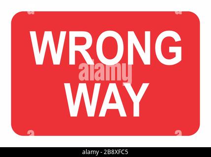 Wrong Way Road Sign Stock Vector