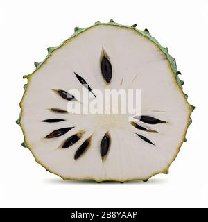 Soursop isolated on white background Stock Photo