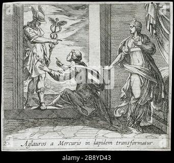 Mercury Turning Aglauros to Stone (Aglauros a Mercurio in lapidem ...