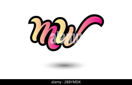 Letter MW or WM logo concept Stock Vector