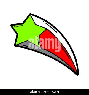 Illustration of cartoon star. Stock Vector