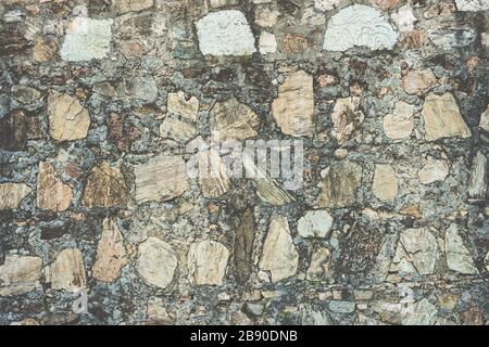 Stone wall rustic texture big seamless background Stock Photo