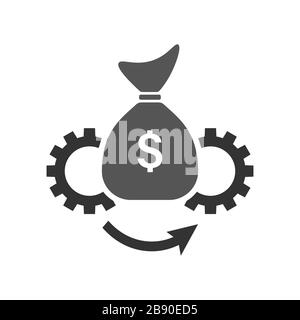 Asset Management vector icon illustration. Flat style. Symbol, logo vector graphics. EPS 10. Stock Vector