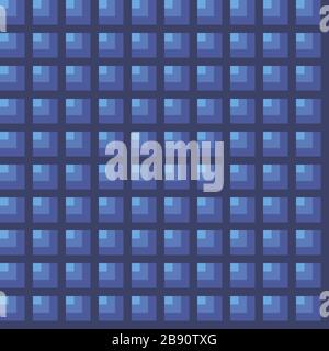 Squares floor art seamless pattern blue colors Stock Vector