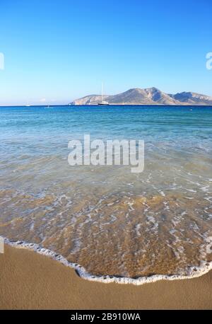 landscape of Fanos beach in Ano Koufonisi island Cyclades Greece Stock Photo