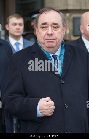 Edinburgh, UK. 23rd Mar, 2020. Pictured: Alex Salmond - Former First Minister of Scotland and Former Leader of the Scottish National Party (SNP). Alex Salmond is seen leaving the High Court as a free man on day eleven of his trial. Credit: Colin Fisher/Alamy Live News Stock Photo