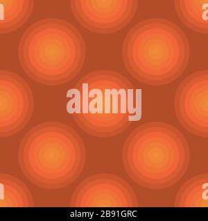 Seamless art abstract mosaic orange circles pattern Stock Vector