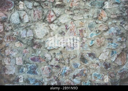 Stone wall rustic texture big seamless background Stock Photo