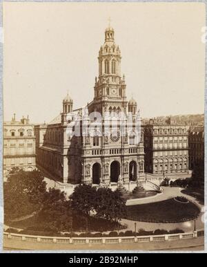 Church of the Holy Trinity, 9th arrondissement, Paris Église de la Sainte-Trinité. Paris (IXème arr.). Photographie anonyme. Tirage sur papier albuminé. Paris, musée Carnavalet. Paris, musée Carnavalet. Stock Photo