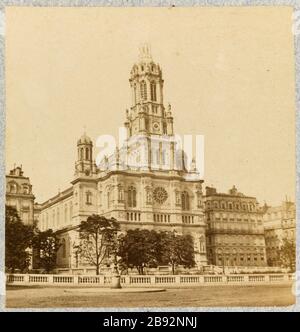 Church of the Holy Trinity, 9th arrondissement, Paris Église de la Sainte-Trinité. Paris (IXème arr.). Photographie anonyme. Tirage sur papier albuminé. Paris, musée Carnavalet. Paris, musée Carnavalet. Stock Photo