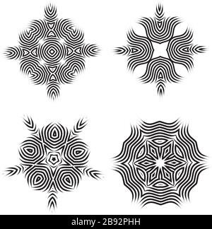 Beautiful pattern flower element collection Stock Vector