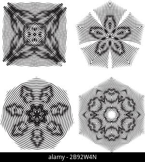 Beautiful pattern flower element collection Stock Vector