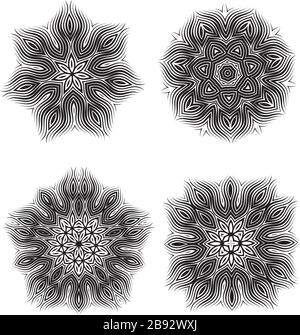 Beautiful pattern flower element collection Stock Vector