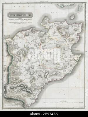 Caithness-shire county map. Thurso Wick. Scotland. THOMSON 1832 old Stock Photo