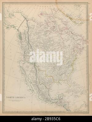 TEXAS REPUBLIC North America. Mexican California. Russian America. SDUK 1844 map TEXAS REPUBLIC North America. Mexican California. Russian America. SDUK 1844 map