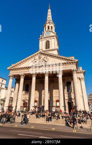 St Martin in the Fields church, Trafalgar Square, London, UK Stock Photo