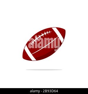 Red American Football Ball Vector Illustration Design. Vector EPS 10. Stock Photo