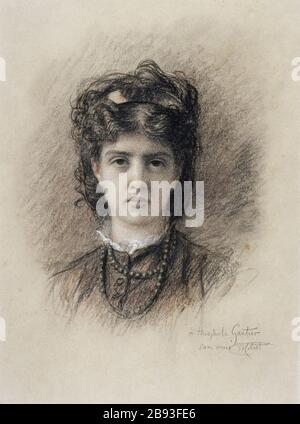 ESTELLE GAUTIER Ernest Hebert (1817-1908). Estelle Gautier. Paris, maison de Balzac. Stock Photo