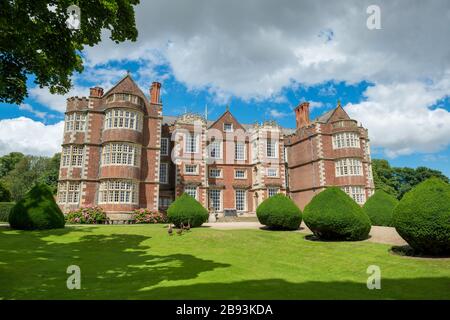 Exterior view of Burton Agnes Hall, a superb Elizabethan manor house near Bridlington in East Yorkshire Stock Photo