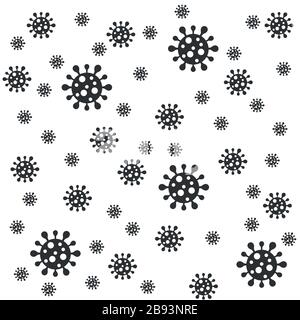Coronavirus. Virus seamless pattern background. Viral bacteria infection. Virus infection vector. eps 10 Stock Vector