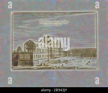 Prosp. De Louvre and the large Gallery, from the offices of the Office, Palais du Louvre in Paris, Fig. 53, p. 64, Martin Zeiller: Topographia Galliae, oder, Beschreibung und Contrafaitung der vornehmbsten und bekantisten Oerter in dem mächtigen und grossen Königreich Franckreich: beedes auss eygner Erfahrung und den besten und berühmbtesten Scribenten so in underschiedlichen Spraachen davon aussgangen seyn auch auss erlangten Bericht- und Relationen von etlichen Jahren hero zusammengetragen in richtige Ordnung gebracht und auff begehren zum Druck verfertiget. Bd. 1. Frankfurt am Mayn: Im Verl Stock Photo