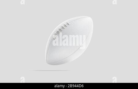 Blank white american soccer ball mock up, no gravity Stock Photo