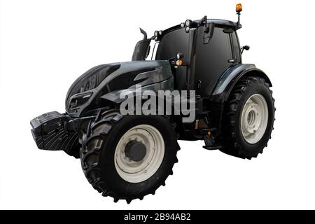 Modern tractor isolated on white background Stock Photo - Alamy