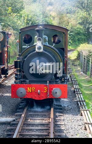 No 3 'Sir Haydn' steam engine on the Talyllyn Railway at Rhydyronen, near Tywyn, (Towyn), Gwynedd, Wales. Built in 1878 Stock Photo