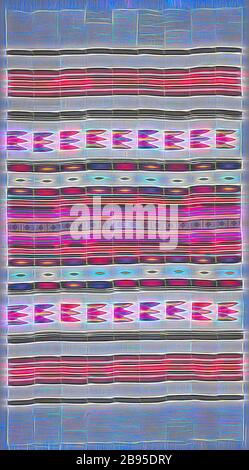 blanket, Hausa, 1950-1975, cotton, 106 x 58-1/2 in., 269.2 x 148.59 cm, Textile and Fashion Arts, Reimagined by Gibon, design of warm cheerful glowing of brightness and light rays radiance. Classic art reinvented with a modern twist. Photography inspired by futurism, embracing dynamic energy of modern technology, movement, speed and revolutionize culture. Stock Photo