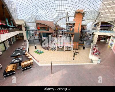 Cabot Circus, Bristol, Uk. 14th March 2020. On What Normally Should Be 