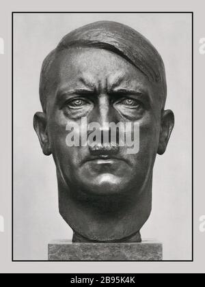 Vintage Adolf Hitler Bust Nazi Propaganda placed in all official buildings in Nazi Germany 1930’s -40’s Stock Photo