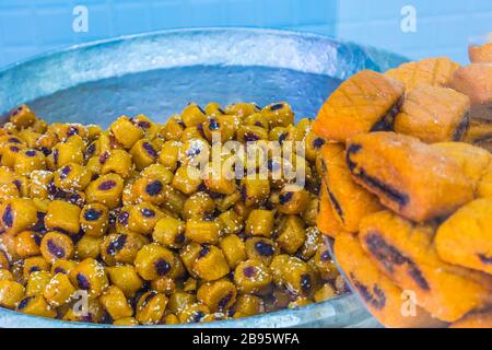 Oriental pastries and fig cakes. Stock Photo