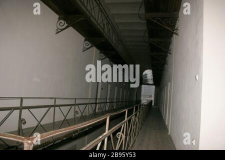 Interior view of the Sighet Prison, former communist political prison in Romania , now a memorial museum Stock Photo