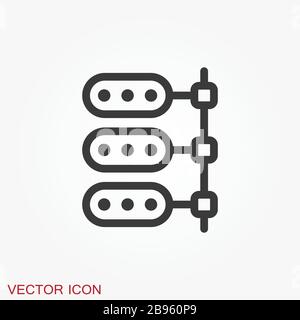 Network icon, computing and computer network symbol Stock Vector