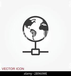 Network icon, computing and computer network symbol Stock Vector